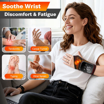 Electric Heated Vibration Knee Joint Brace Therapy Shoulder Massager Pain Relief