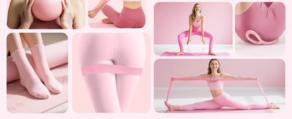 Pilates Ring Set for Women, Home Workout Pilates Equipment with Resistance