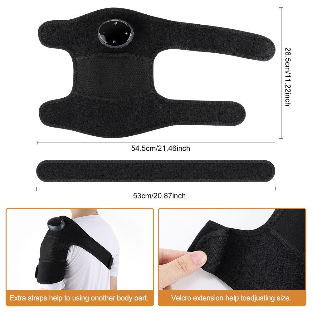 Electric Knee Massager Heated Vibration Joint Brace Therapy Shoulder Pain Relief
