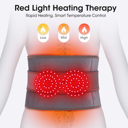 Electric Infrared Heated Waist Belt Vibration Massage for Lower Back Pain Relief