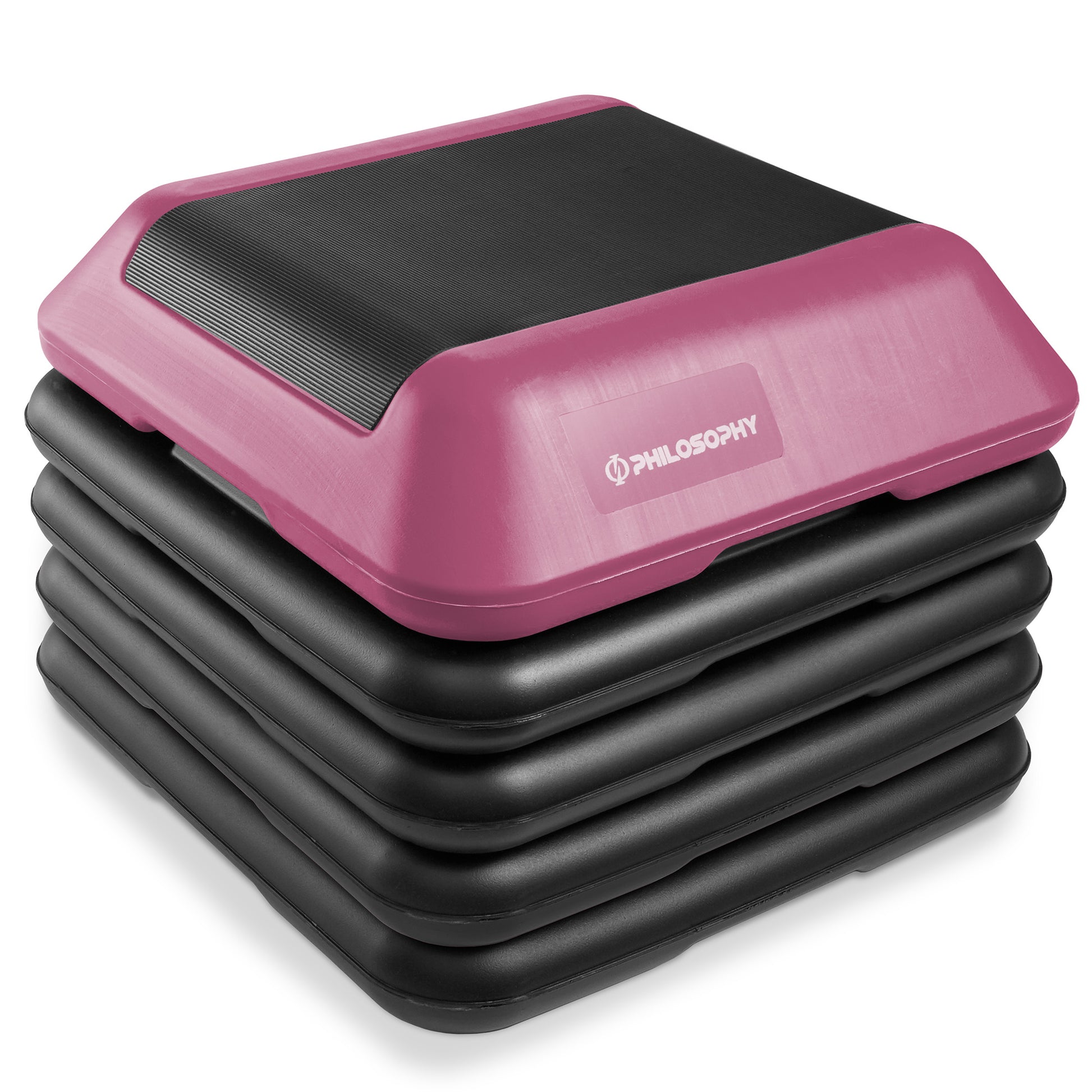 Aerobic Exercise Adjustable High Step Platform, 4 Risers Included