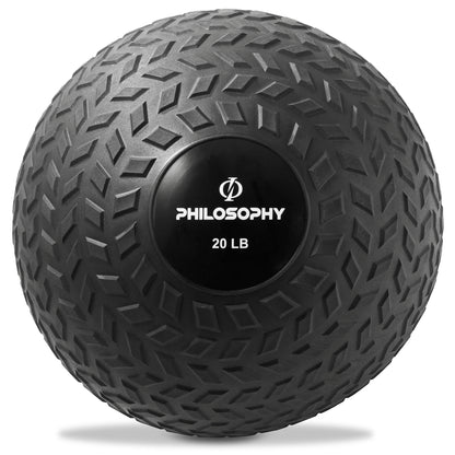 Slam Ball, 10-40 LB - Weighted Medicine Fitness Ball with Easy Grip Tread