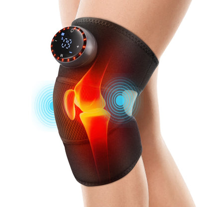Electric Knee Massager Heated Vibration Joint Brace Therapy Shoulder Pain Relief