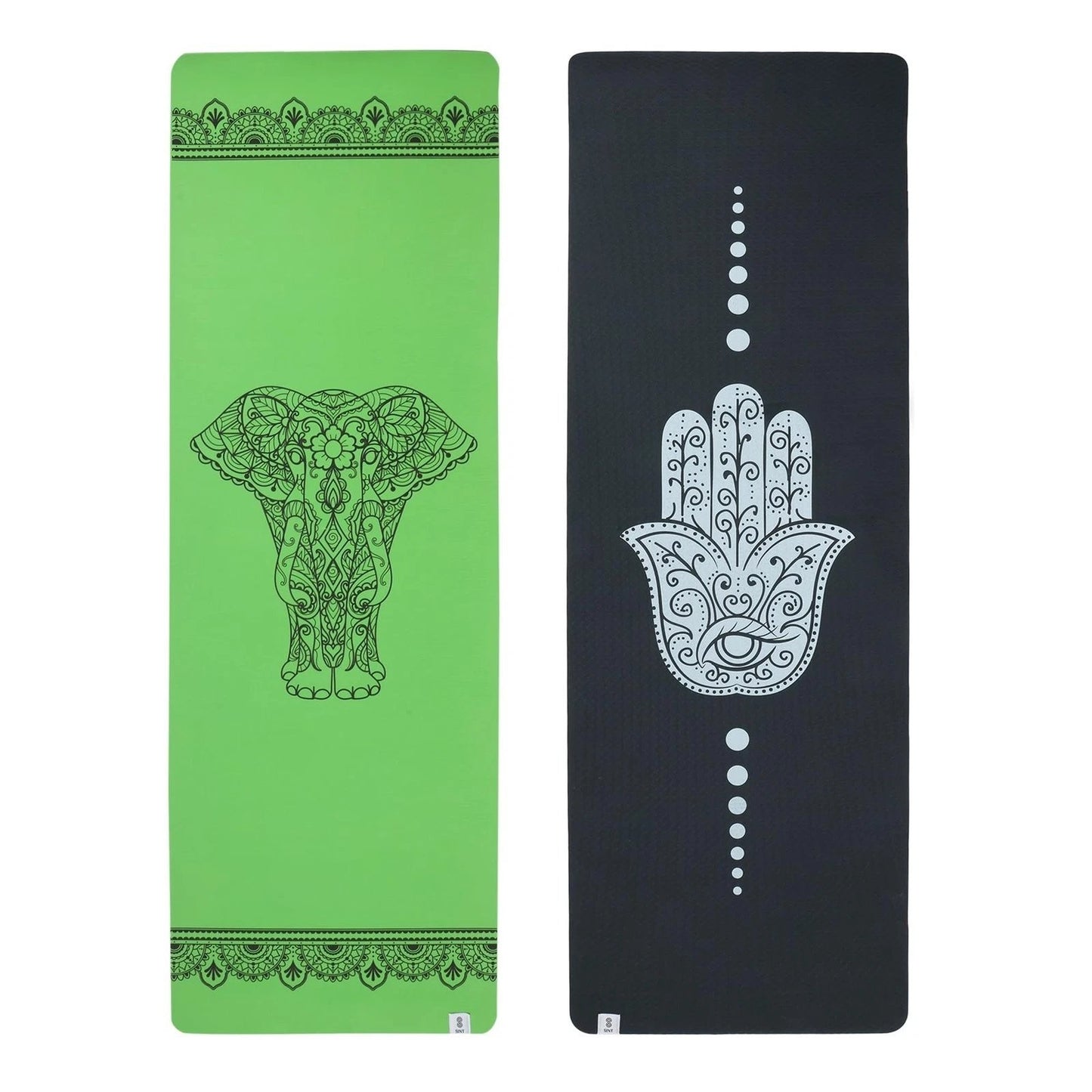 SINT Premium Print Reversible Non Slip Yoga Workouts Mat with Free Tote Bag
