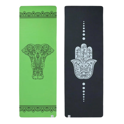 SINT Premium Print Reversible Non Slip Yoga Workouts Mat with Free Tote Bag