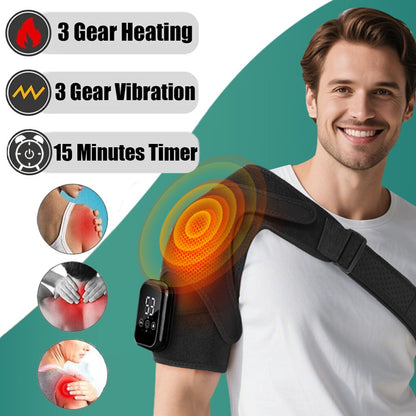 Electric Heated Vibration Knee Joint Brace Therapy Shoulder Massager Pain Relief