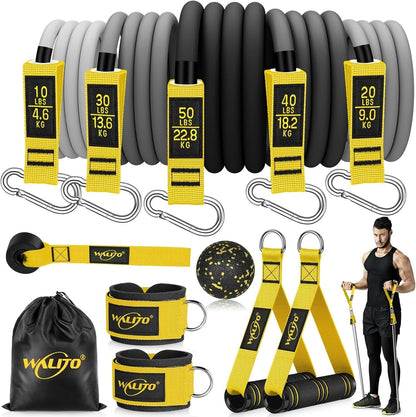 Resistance Bands Set with Handles Ankle Straps Door Anchor for Workout