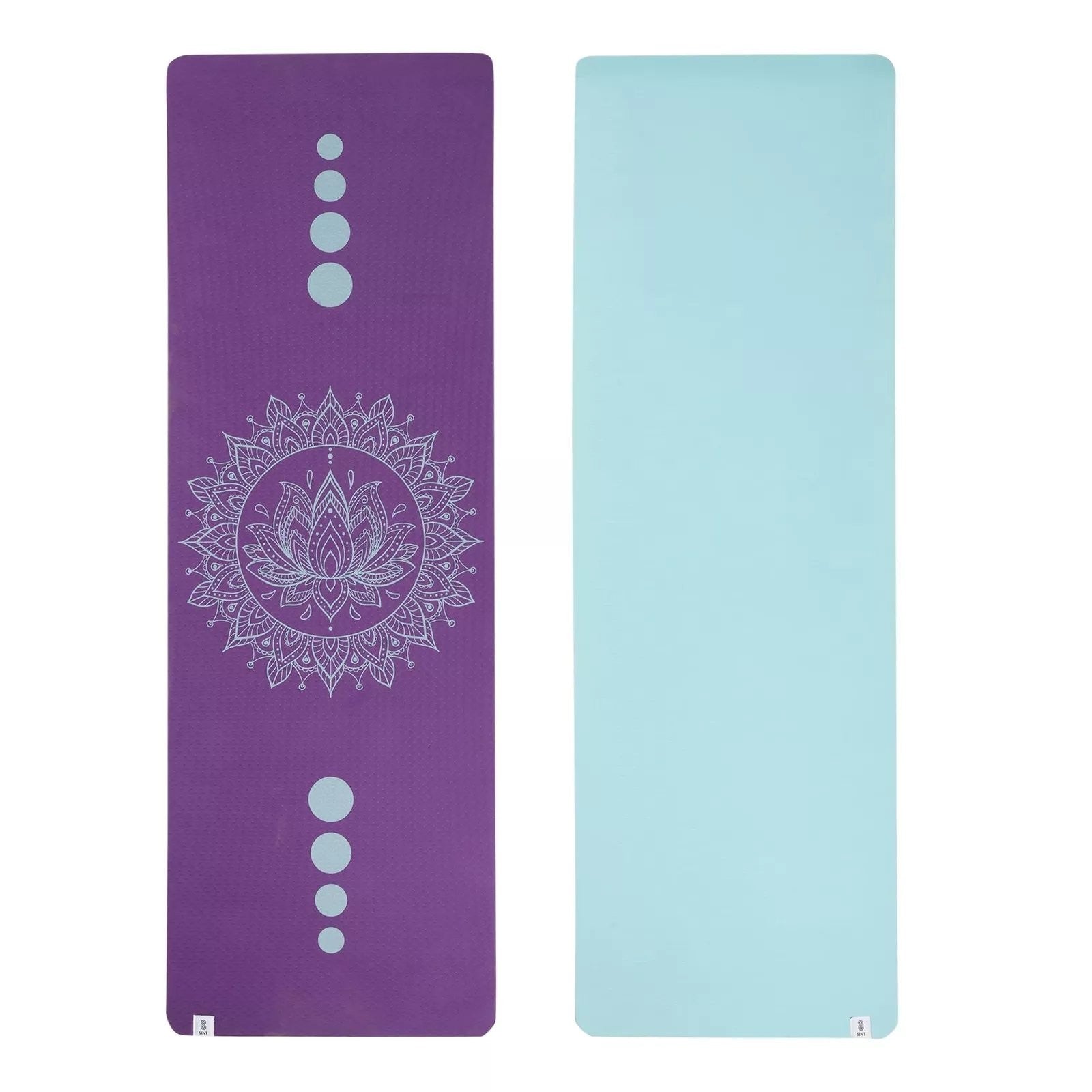 SINT Premium Print Reversible Non Slip Yoga Workouts Mat with Free Tote Bag