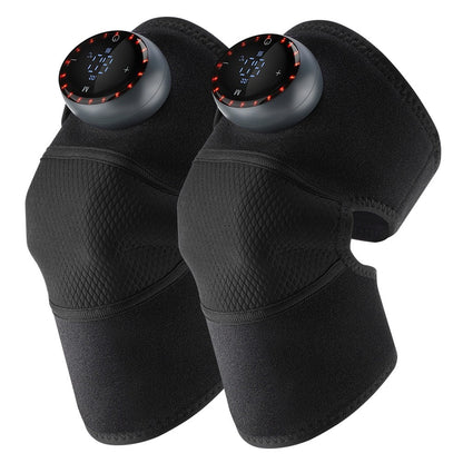 Electric Knee Massager Heated Vibration Joint Brace Therapy Shoulder Pain Relief