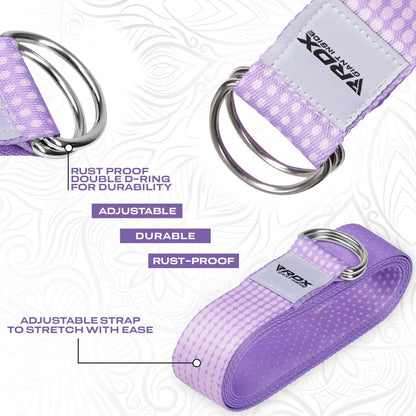 RDX Yoga Strap 8Ft D-Ring Buckle Stretching Pilates Flexibility Gym Workout