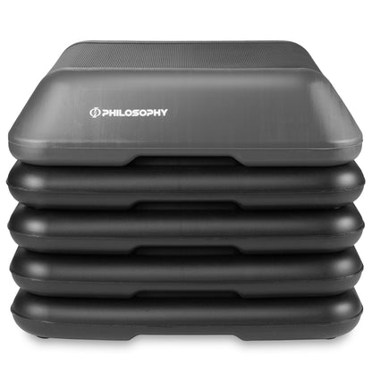 Aerobic Exercise Adjustable High Step Platform, 4 Risers Included