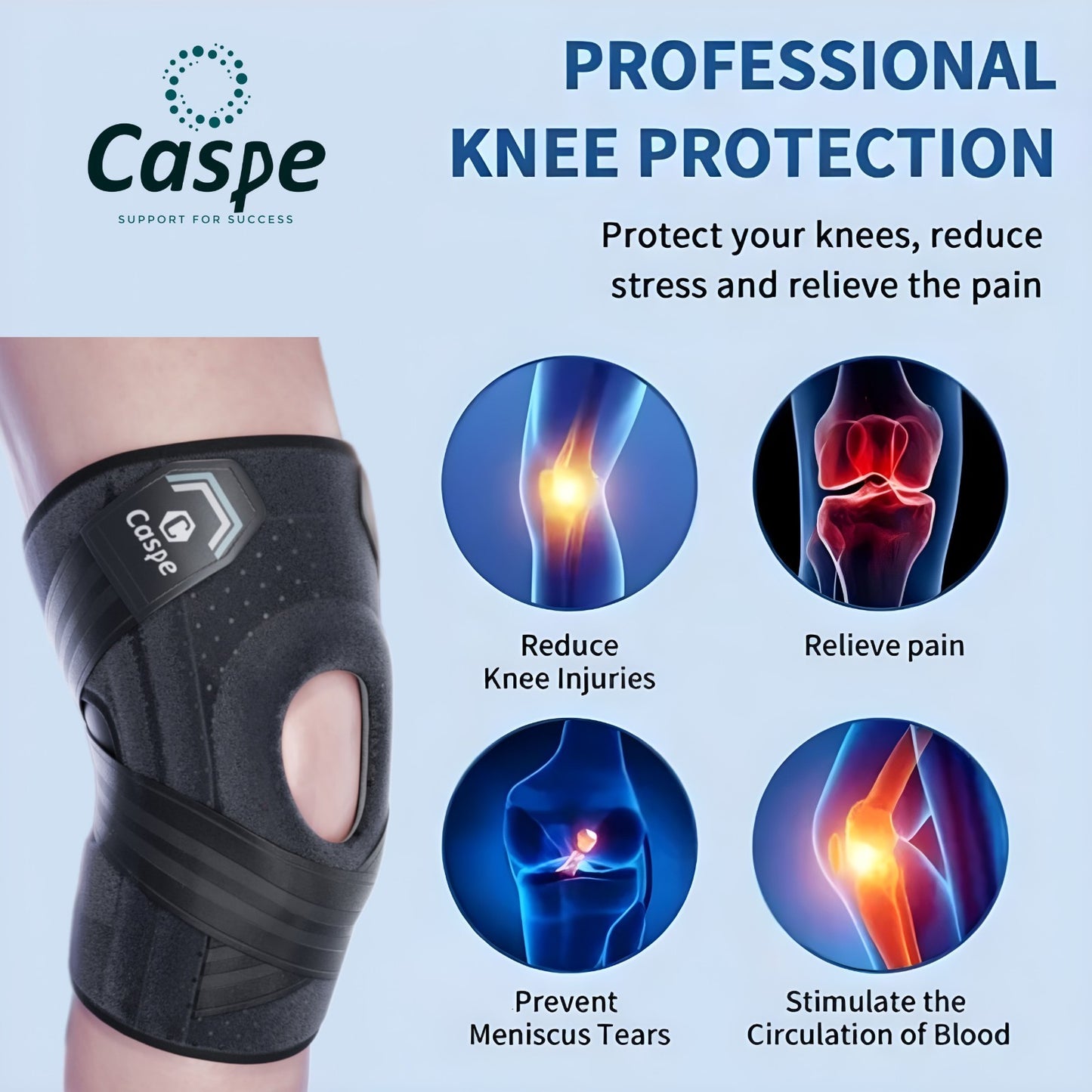 Knee Brace Adjustable Compression Support for Sport Joint Pain Arthritis Relief