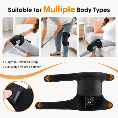 Electric Heated Vibration Knee Joint Brace Therapy Shoulder Massager Pain Relief