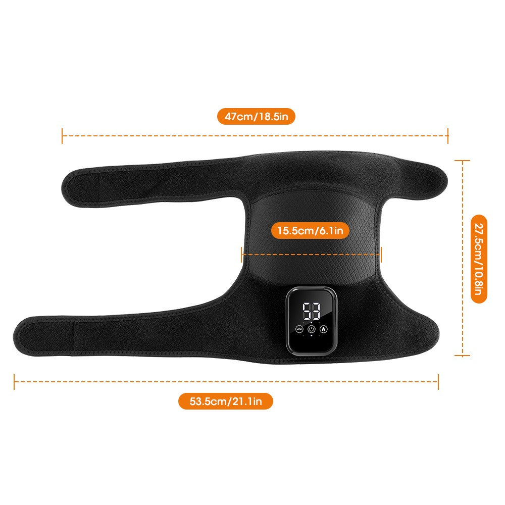 Electric Heated Vibration Knee Joint Brace Therapy Shoulder Massager Pain Relief