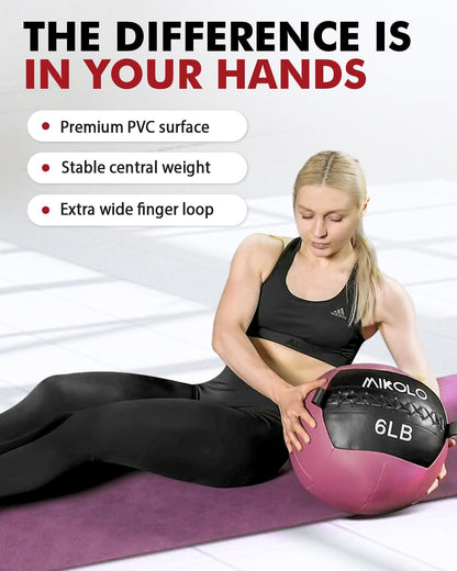 Mikolo Medicine Ball, Wall Ball,Soft Medicine Ball Set,Slam Ball for Core Traini