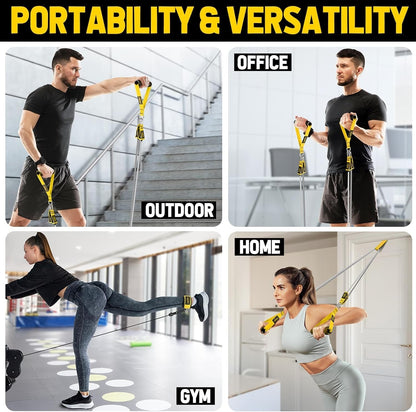 Resistance Bands Set with Handles Ankle Straps Door Anchor for Workout