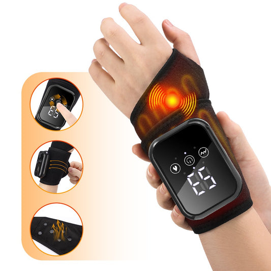 Electric Heated Vibration Knee Joint Brace Therapy Shoulder Massager Pain Relief