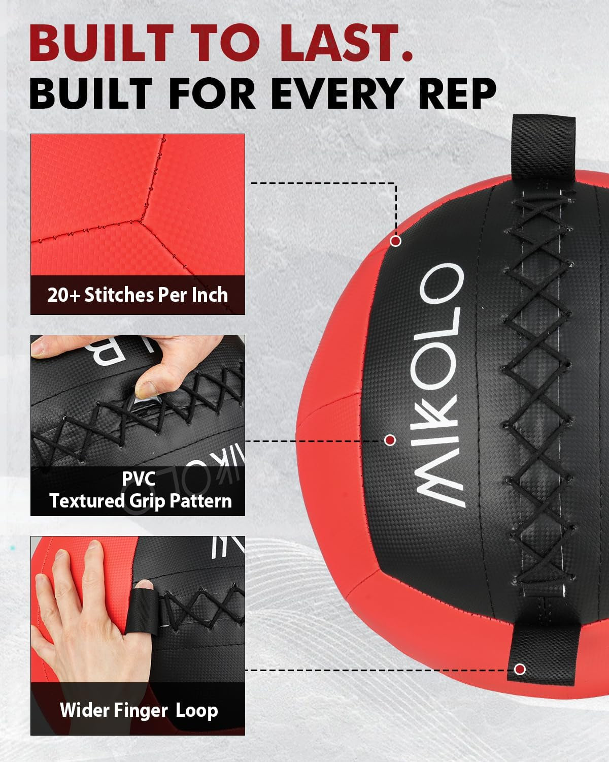 Mikolo Medicine Ball, Wall Ball,Soft Medicine Ball Set,Slam Ball for Core Traini