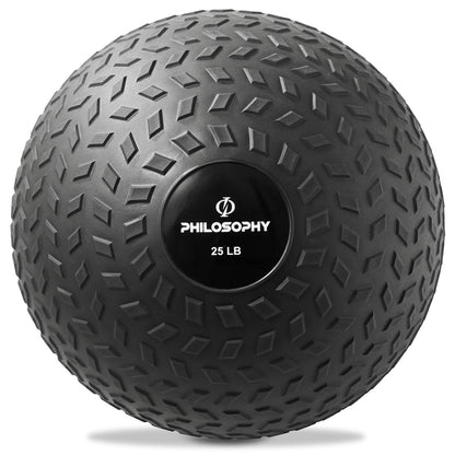 Slam Ball, 10-40 LB - Weighted Medicine Fitness Ball with Easy Grip Tread