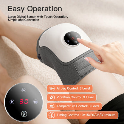 Heated Knee Pad Massager Warm Therapy Brace for Arthritis Joint Pain Care