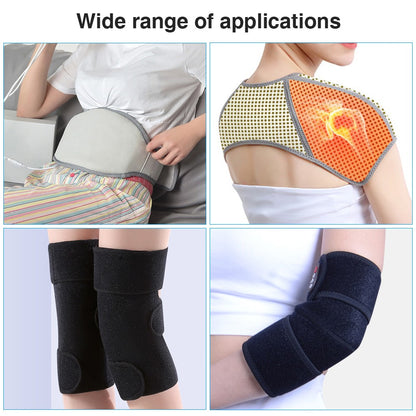Electric Heated Vibration Knee Joint Brace Therapy Shoulder Massager Pain Relief