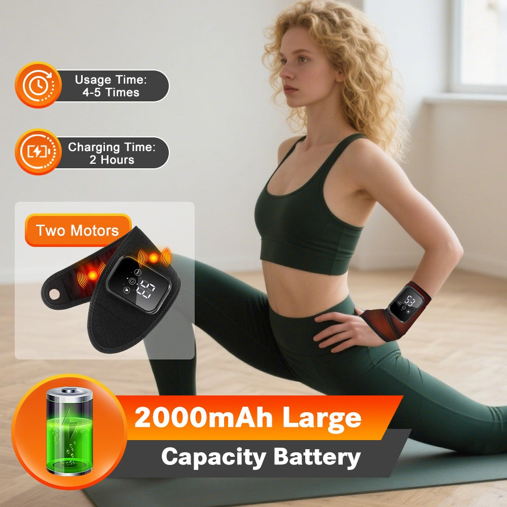 Electric Heated Vibration Knee Joint Brace Therapy Shoulder Massager Pain Relief