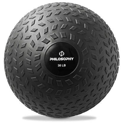 Slam Ball, 10-40 LB - Weighted Medicine Fitness Ball with Easy Grip Tread