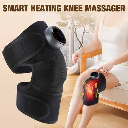 Electric Knee Massager Heated Vibration Joint Brace Therapy Shoulder Pain Relief