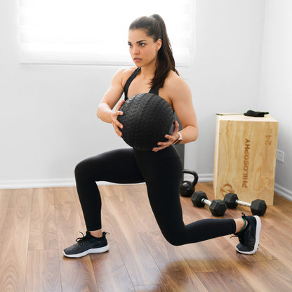 Slam Ball, 10-40 LB - Weighted Medicine Fitness Ball with Easy Grip Tread