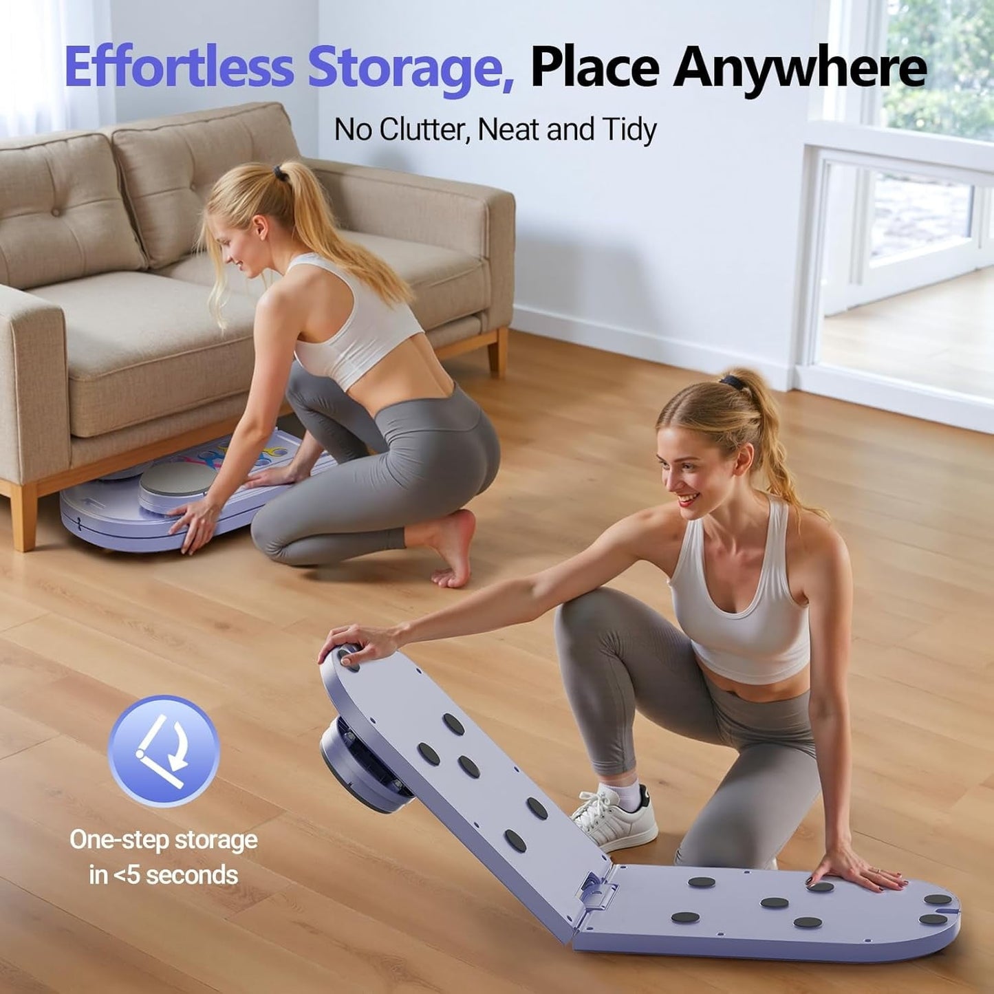 Premium Pilates Board - Multi-Purpose Foldable Pilates Reformer Set,Core Trainer
