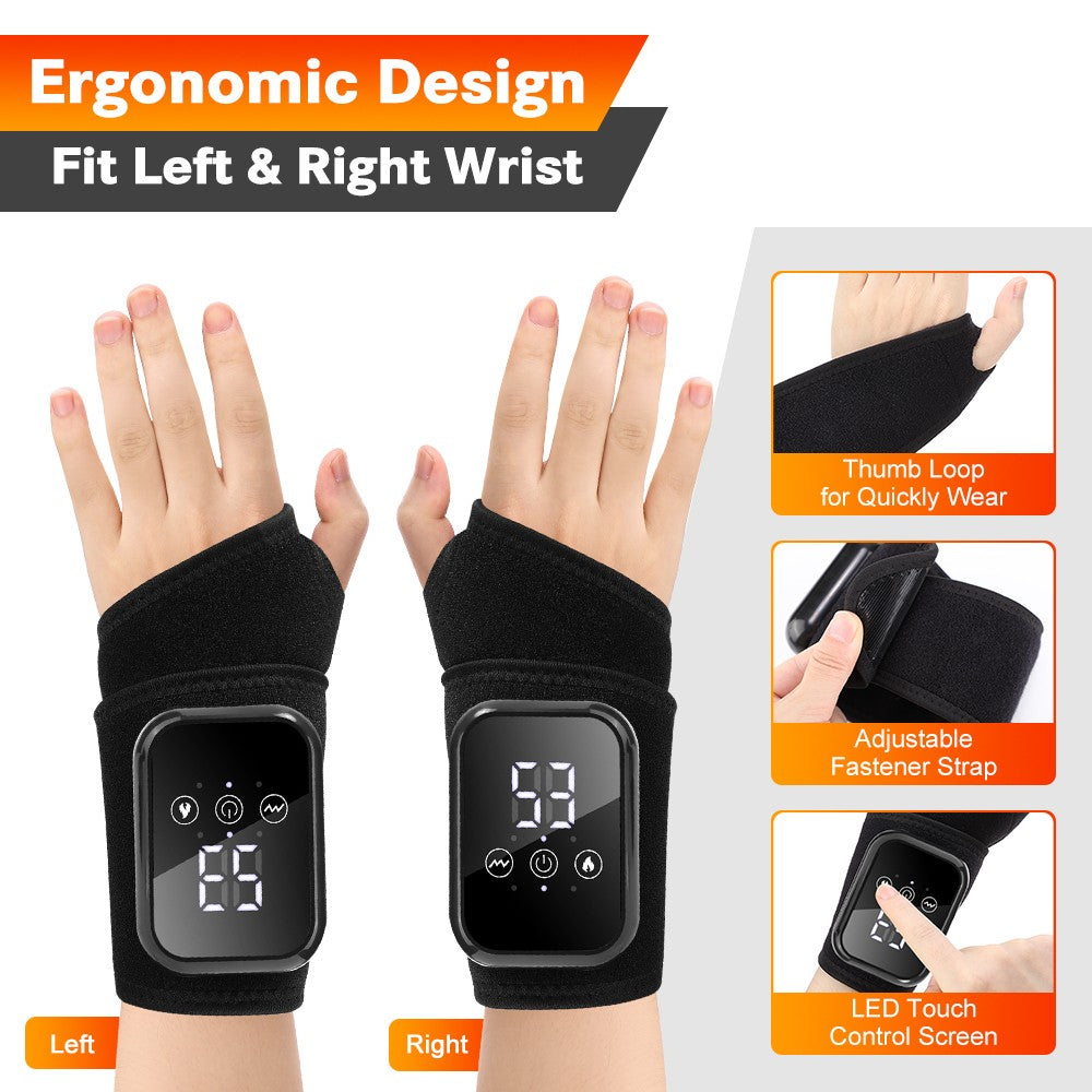 Electric Heated Vibration Knee Joint Brace Therapy Shoulder Massager Pain Relief