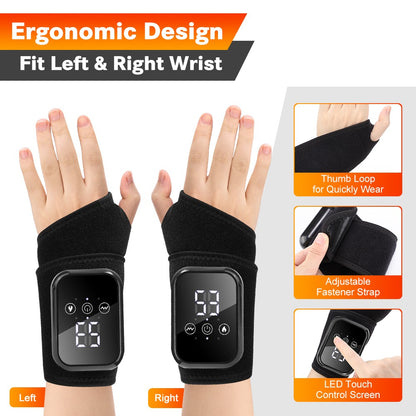 Electric Heated Vibration Knee Joint Brace Therapy Shoulder Massager Pain Relief