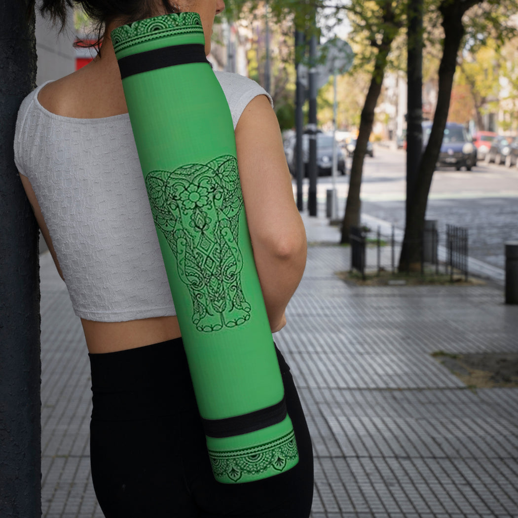 SINT Premium Print Reversible Non Slip Yoga Workouts Mat with Free Tote Bag