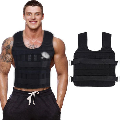 New 66 Lbs Adjustable Weighted Workout Weight Vest Fitness Training Waistcoat AA