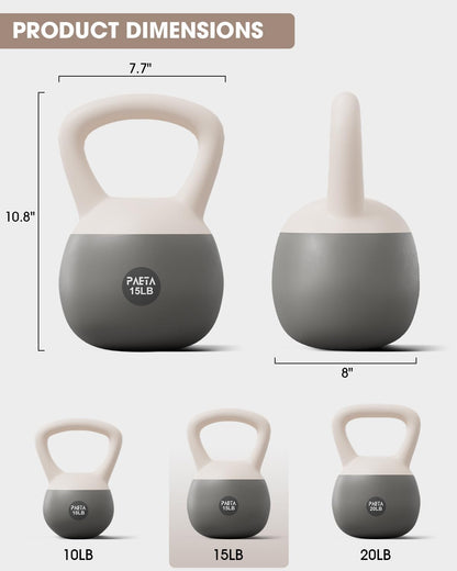 PAETA Soft Kettlebell for Home Fitness – Anti-Slip Grip & Wide Handle Design,Sof