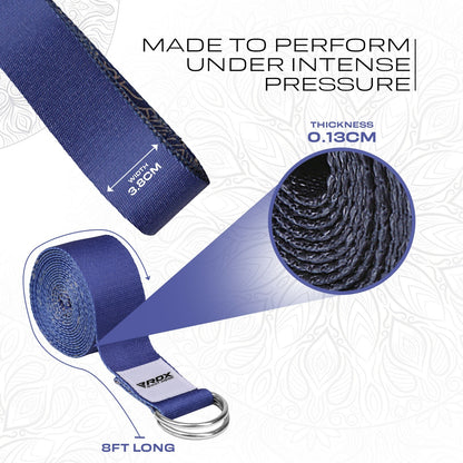 RDX Yoga Strap 8Ft D-Ring Buckle Stretching Pilates Flexibility Gym Workout