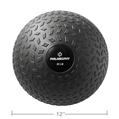 Slam Ball, 10-40 LB - Weighted Medicine Fitness Ball with Easy Grip Tread