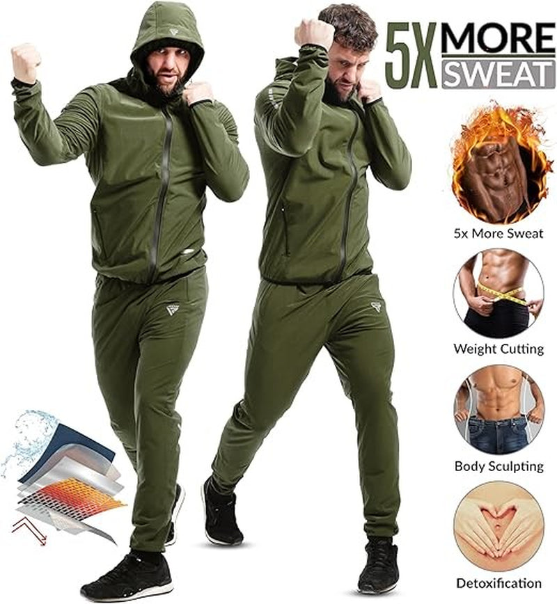 RDX Sauna Suit, OEKO TEX 100 Certified, Full Body Sweat Heat Suit with Hood