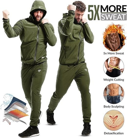 RDX Sauna Suit, OEKO TEX 100 Certified, Full Body Sweat Heat Suit with Hood