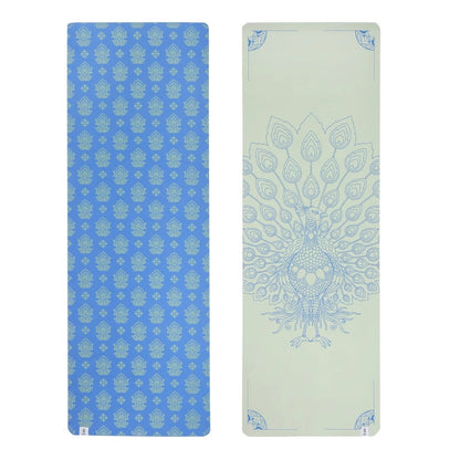 SINT Premium Print Reversible Non Slip Yoga Workouts Mat with Free Tote Bag