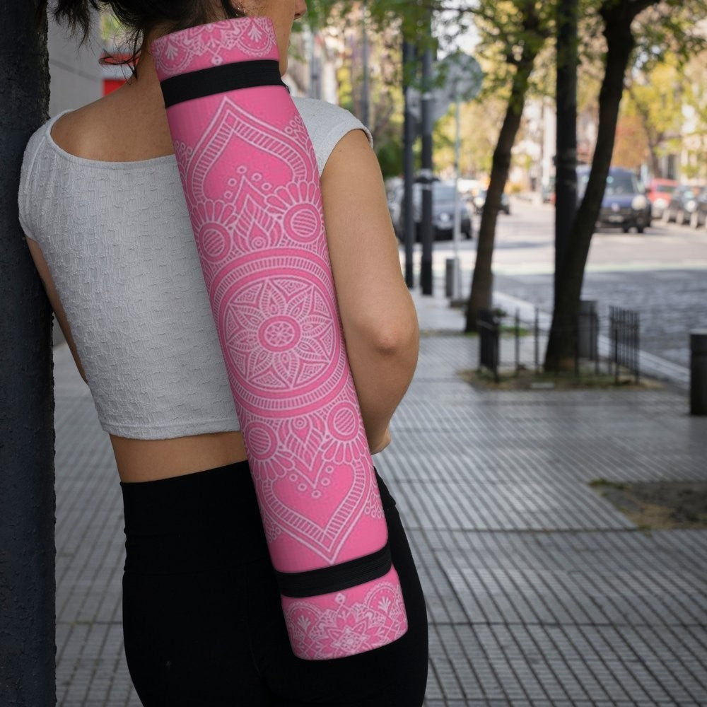 SINT Premium Print Reversible Non Slip Yoga Workouts Mat with Free Tote Bag