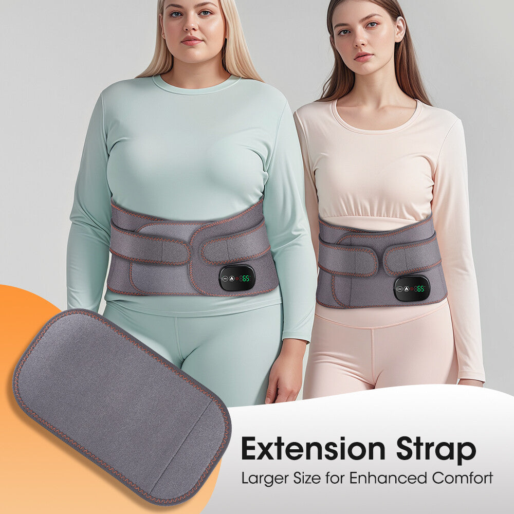 Electric Infrared Heated Waist Belt Vibration Massage for Lower Back Pain Relief